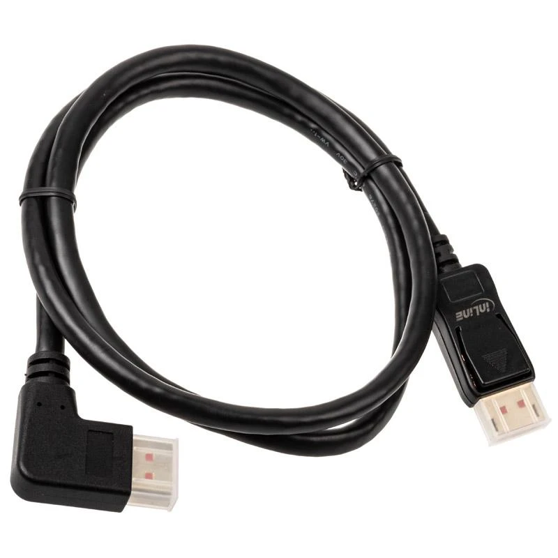 InLine DisplayPort laidas su kampine jungtimi 1m