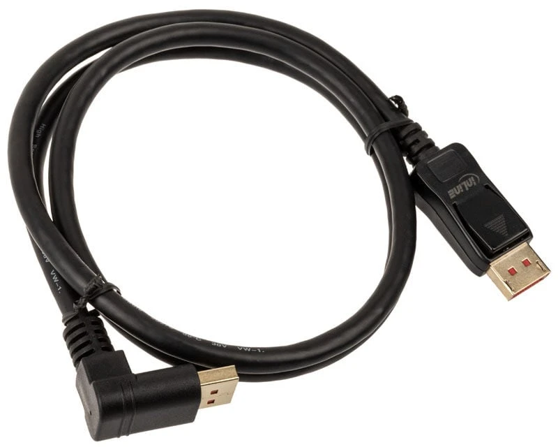„InLine 8K“ (UHD-2) „DisplayPort“ kabelis, į viršų nukreiptas, juodas – 1 m