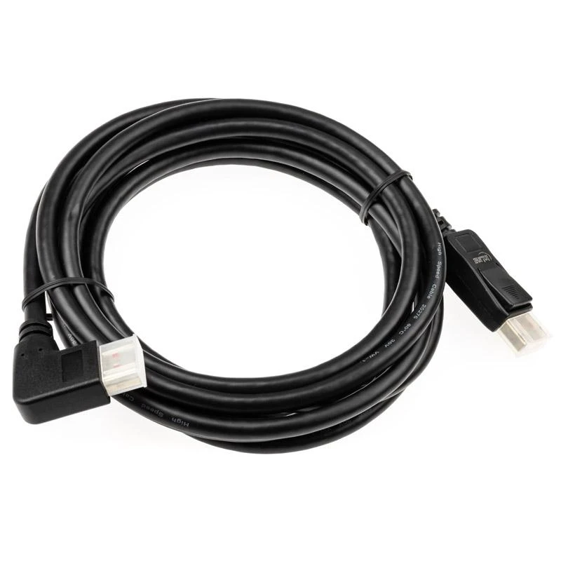 DisplayPort laidas 3m, stačiakampė jungtis