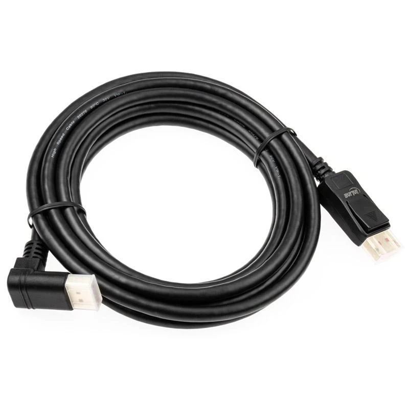 „InLine 8K“ (UHD-2) „DisplayPort“ kabelis, į viršų nukreiptas, juodas – 3 m