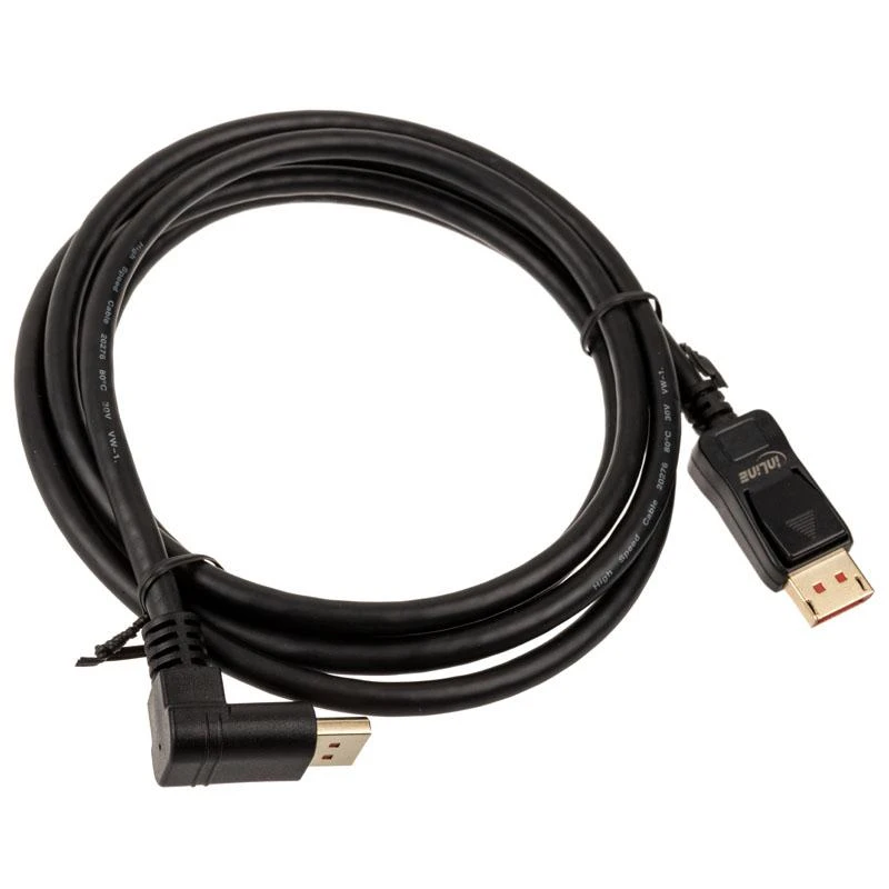 InLine 8K DisplayPort laidas su kampine jungtimi
