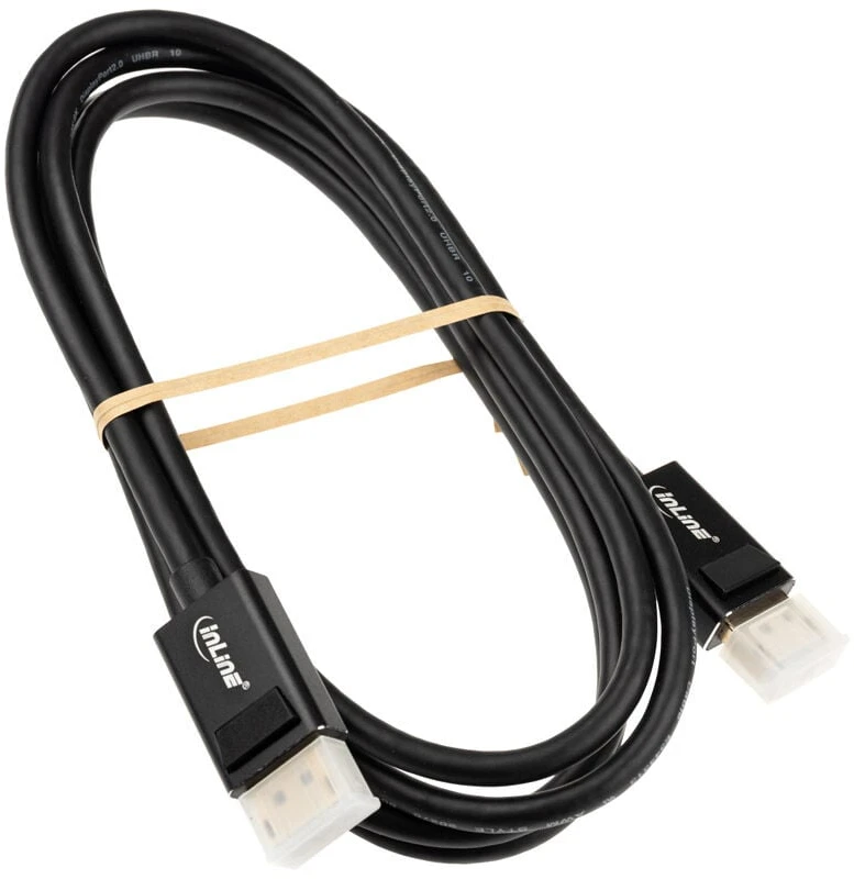 „InLine DisplayPort 2.0“ kabelis, 8K4K UHBR, juodas – 2 m