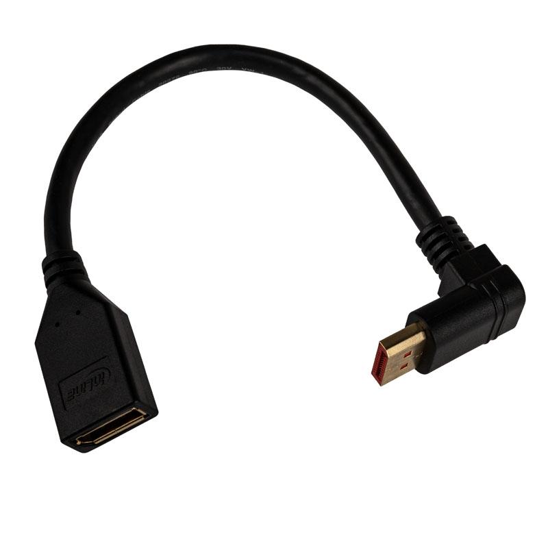 InLine DisplayPort adapterio laidas, 8K4K, pakreiptas į viršų – 0,15 m