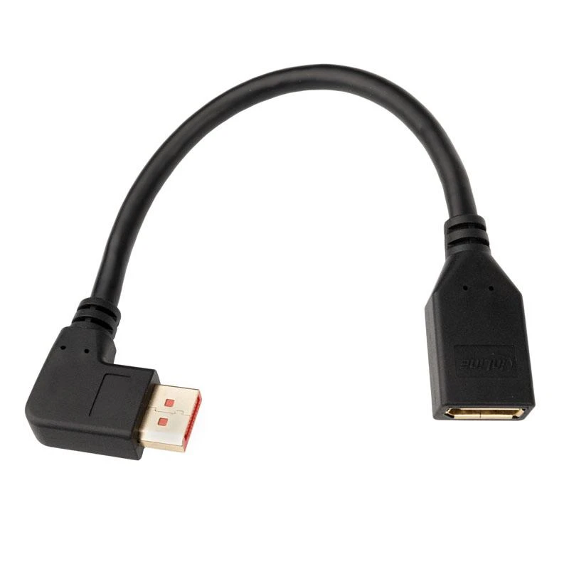 DisplayPort 90 laipsnių kampinis ilginamasis laidas