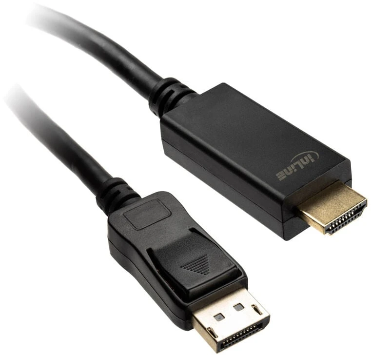 Kabelis InLine DisplayPort – HDMI 3m juoda (17183I)