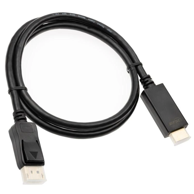 InLine DisplayPort į HDMI konverterio laidas, 4K/60Hz, juodas - 1m