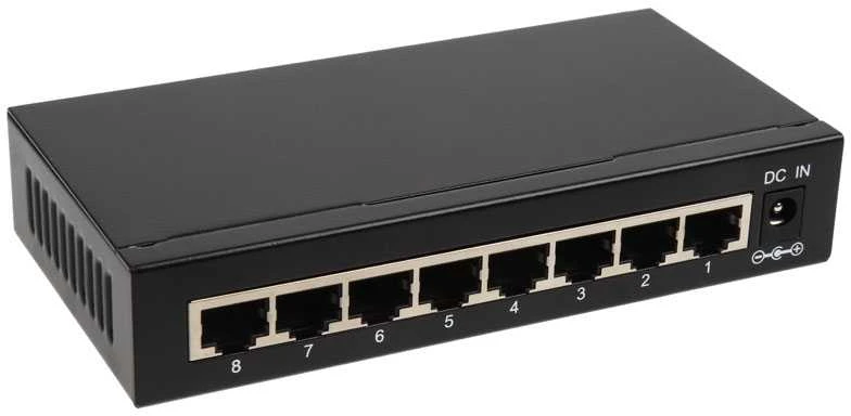 Šakotuvas InLine Gigabit Network Switch 8 prievadų, 1GBit/s, stalinis, be ventiliatoriaus