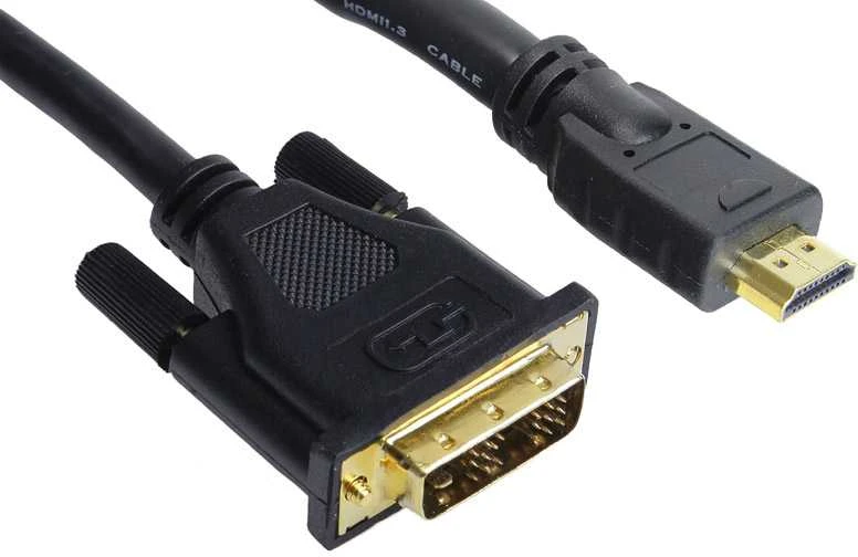 „InLine HDMI“ į DVI adapterio kabelis, didelio greičio, juodas - 1 m