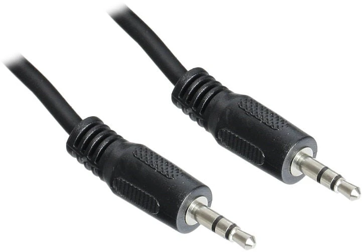 Inline Įmontuotas jungties kabelis, 3,5 mm M/M, stereofoninis, Ø 5 m