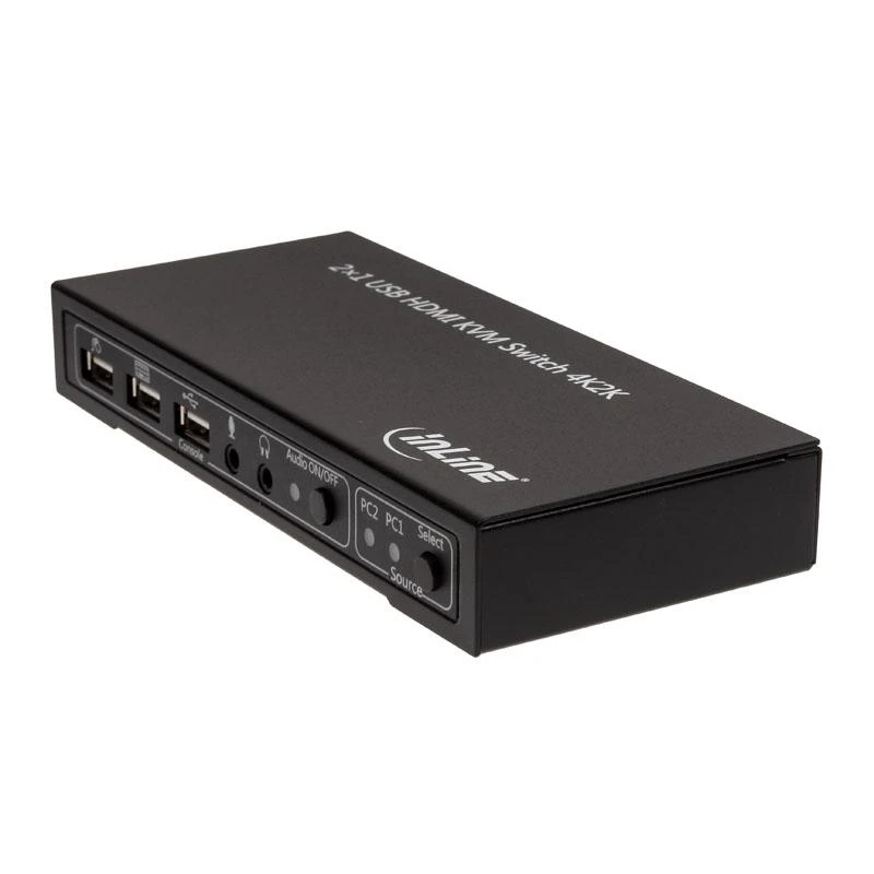 InLine KVM jungiklis su priekiniu valdymo skydeliu