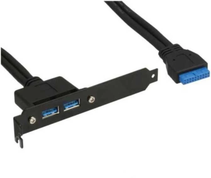 Inline 33390C lizdo laikiklis USB 3.0 2x USB lizdas prie vidinės pagrindinės plokštės jungties, 0,5 m