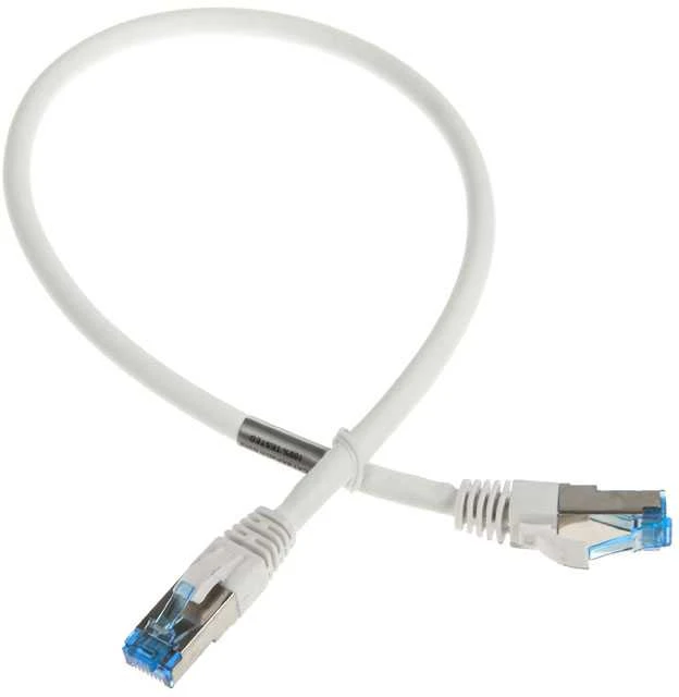 Inline Įeinantis jungiamasis kabelis Cat.6A, S/FTP (PiMf), 500MHz, baltas - 0,5m