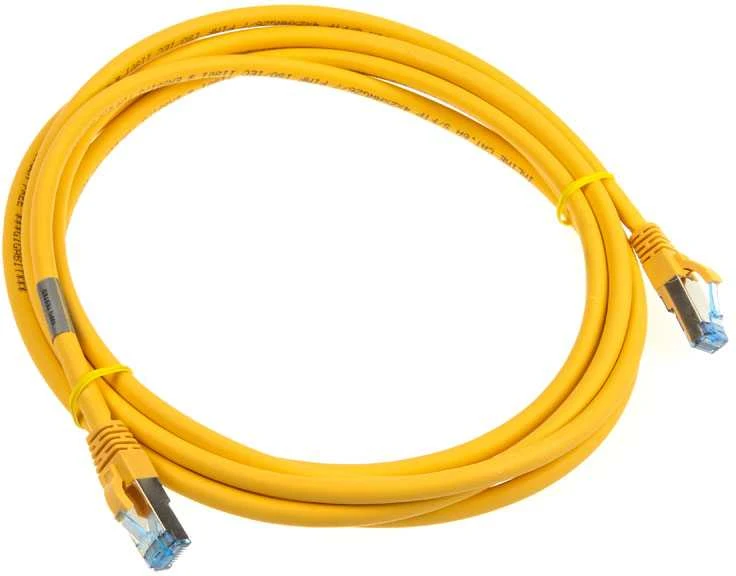 InLine komutacinis kabelis Cat.6A, S/FTP (PiMf), 500MHz, geltonas – 3m