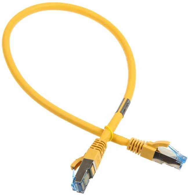InLine patch kabelis Cat.6A, S/FTP (PiMf), 500MHz, geltonas - 0,5m