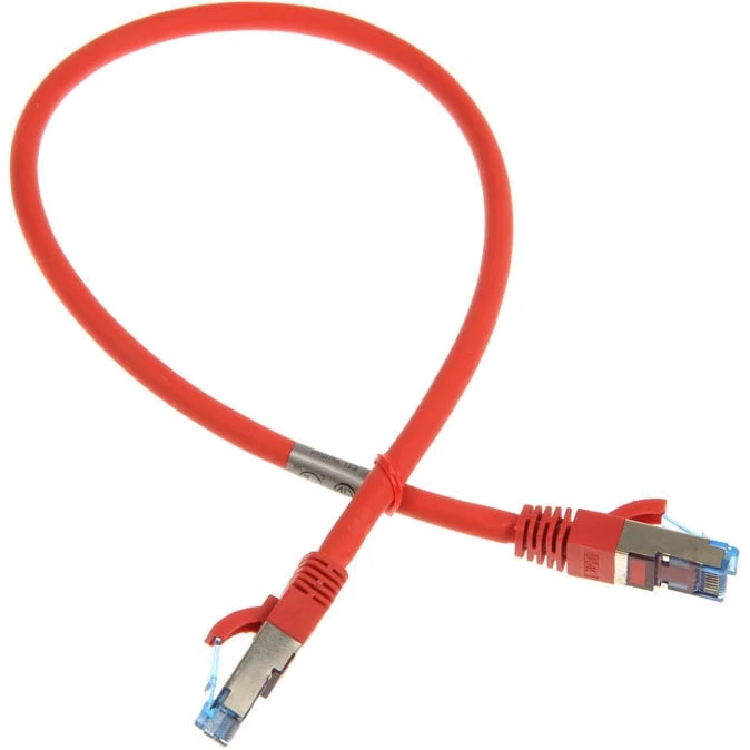 InLine Patch kabelis Cat.6A, S/FTP (PiMf), 500MHz, raudonos spalvos – 0,5m