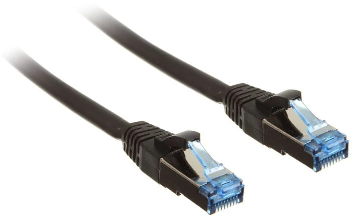 InLine Patch kabelis Cat.6A, S/FTP (PiMf), 500MHz, juoda, 10m (76800S)
