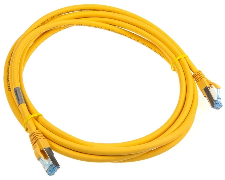 InLine komutacinis kabelis Cat.6A, S/FTP (PiMf), 500MHz, geltonas – 3m