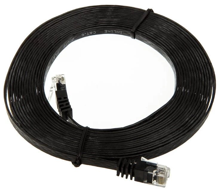 InLine kabelis sieciowy U/UTP/ 1000 Mbit/ Cat.6/ RJ45/ 10m Juodas (71600S)