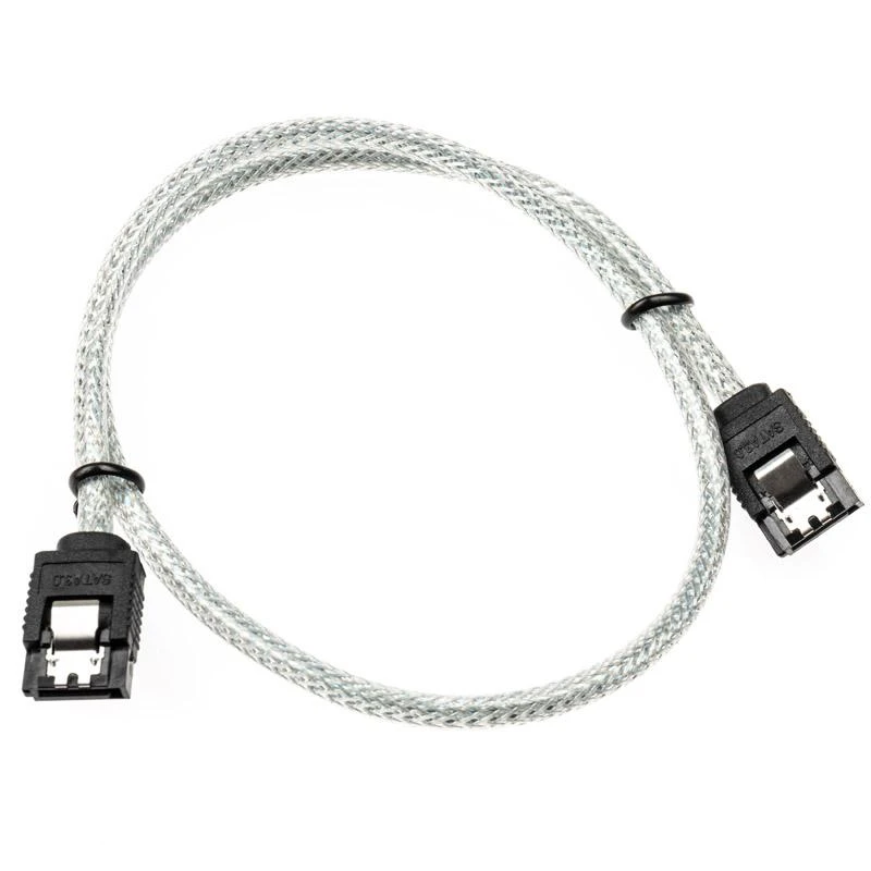 „InLine SATA III“ (6 Gb/s) kabelis, skaidrus – 0,5 m