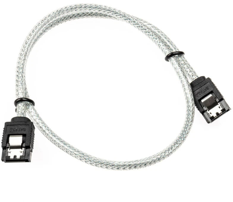 „InLine SATA III“ (6 Gb/s) kabelis, skaidrus – 0,5 m