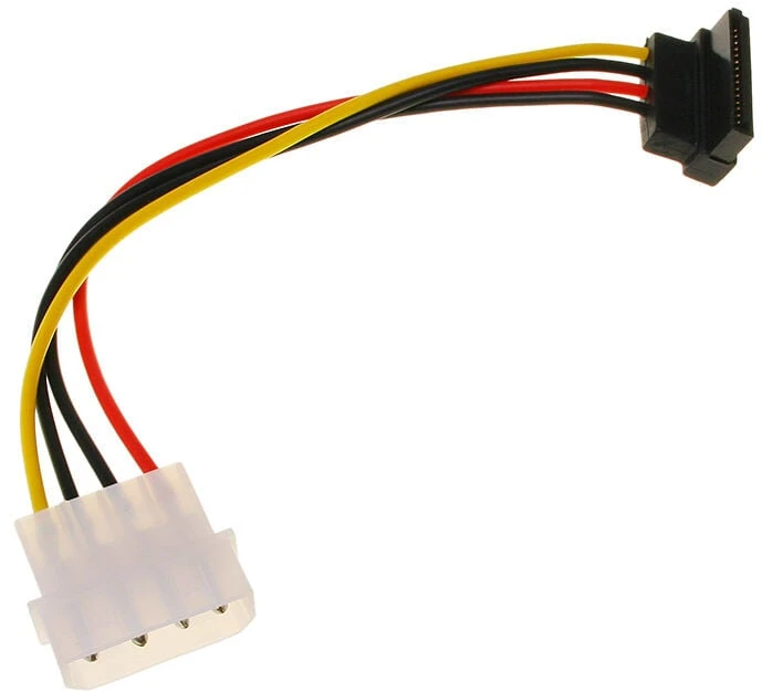 „InLine SATA“ maitinimo adapterio kabelis į 4 kontaktų „Molex“, pakreiptas į viršų