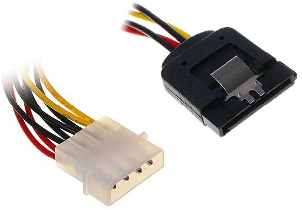 InLine SATA maitinimo adapterio laidas su 4 kontaktų Molex - 15 cm