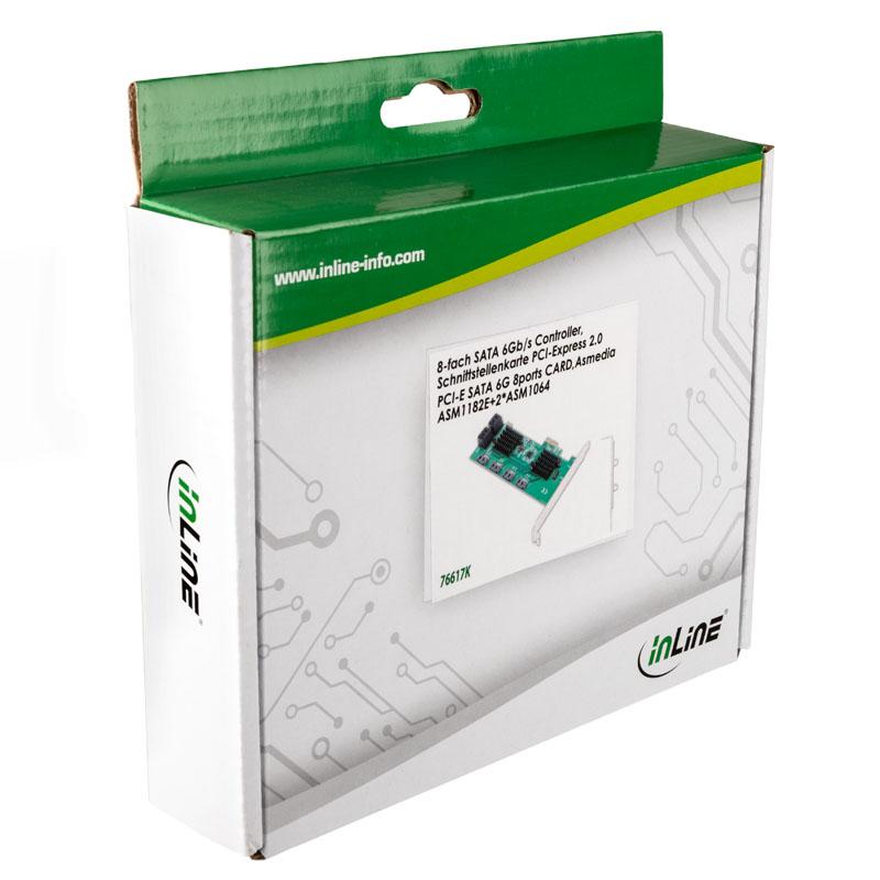 InLine sąsajos plokštė, 8x SATA 6Gb/s valdiklis, PCIe 2.0 (PCI-Express)