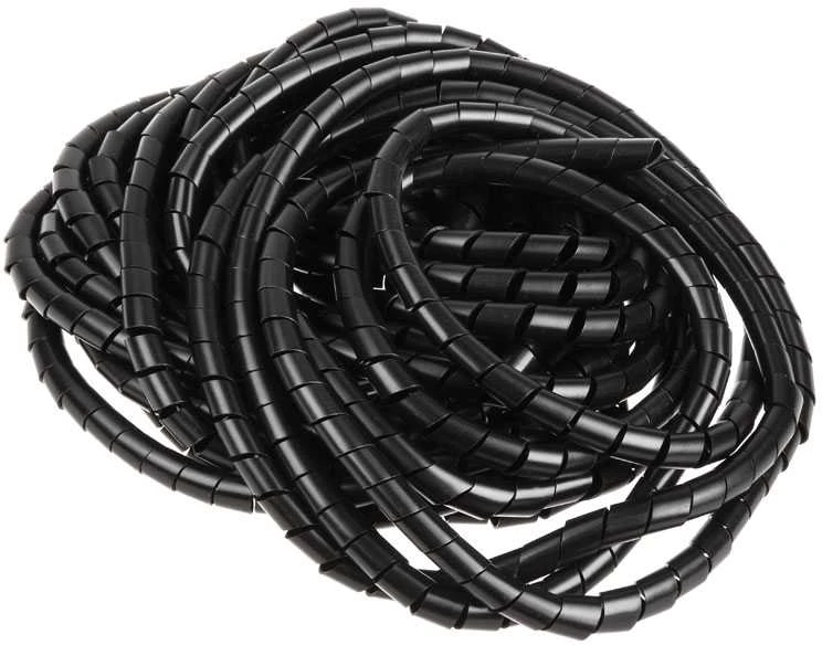 Spiralinė kabelio įvorė „InLine“, juoda - 10 mm x 10 m