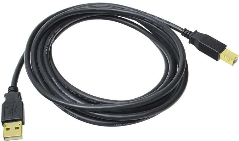 InLine USB 2.0 Cable, A to B, auksinis-plated, juodas – 10m