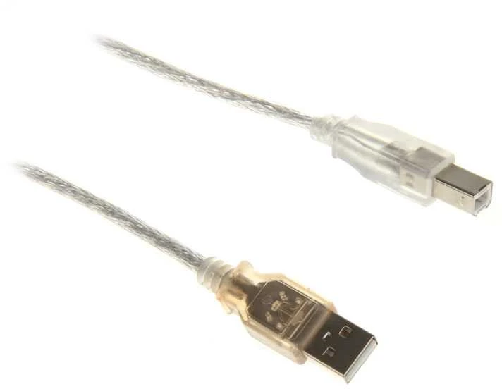 InLine USB 2.0 laidas, nuo A iki B, skaidrus - 10m