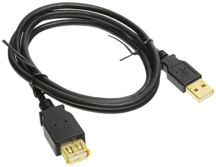 Inline USB 2.0 prailgintuvas, auksiniais kontaktais - 1m