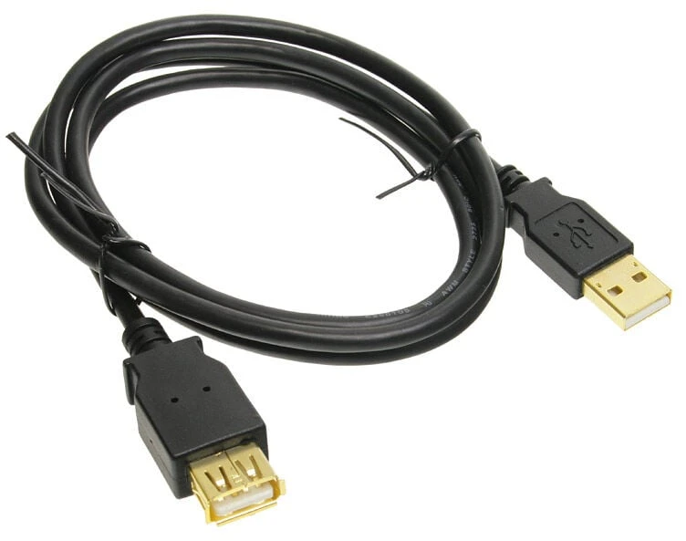 Inline USB 2.0 prailgintuvas, auksiniais kontaktais - 1m