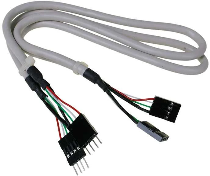 Inline Įmontuotas vidinis USB 2.0 prailginimo kabelis, 2 x 30 cm