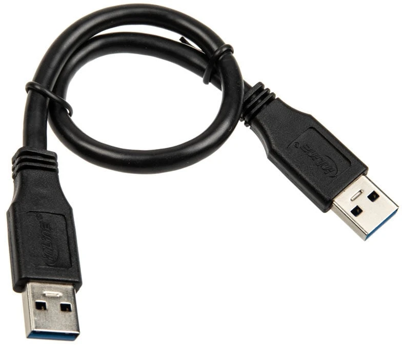 USB 3.0 laidas „InLine“, A–A, juodas – 0,3 m