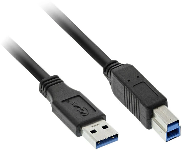 Kabelis USB InLine USB-A - USB-A 2 m Juodas (35320)