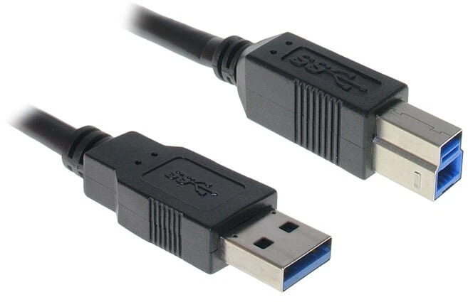 USB 3.0 laidas „InLine“, A–B, juodas – 3 m
