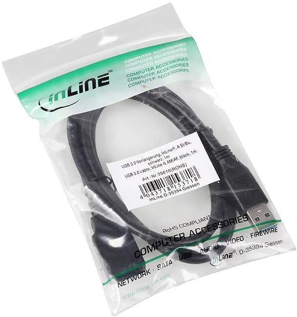 Inline Įmontuojamas USB 3.0 prailgintuvas - 1 m