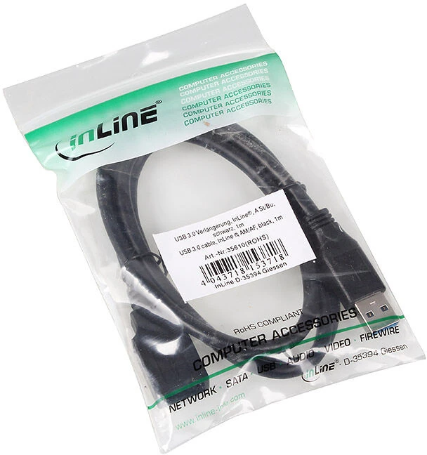 Inline Įmontuojamas USB 3.0 prailgintuvas - 1 m
