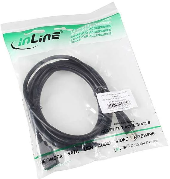 Inline Įmontuojamas USB 3.0 prailgintuvas – 3 m