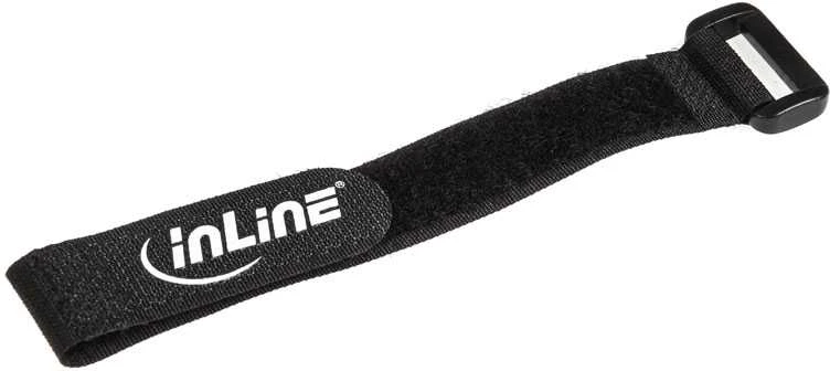 InLine Velcro kilpelės 20x200mm, 10 vnt - juodos spalvos