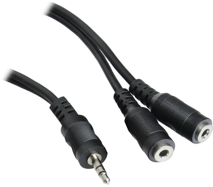Kabelis InLine Jack 3.5mm - Jack 3.5mm x2 0.2m juoda (99300)