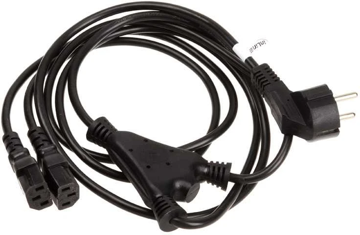 InLine Y paskirstymo kabelis, 1x SchuKo iki 2x IEC lizdai, 1,8 m