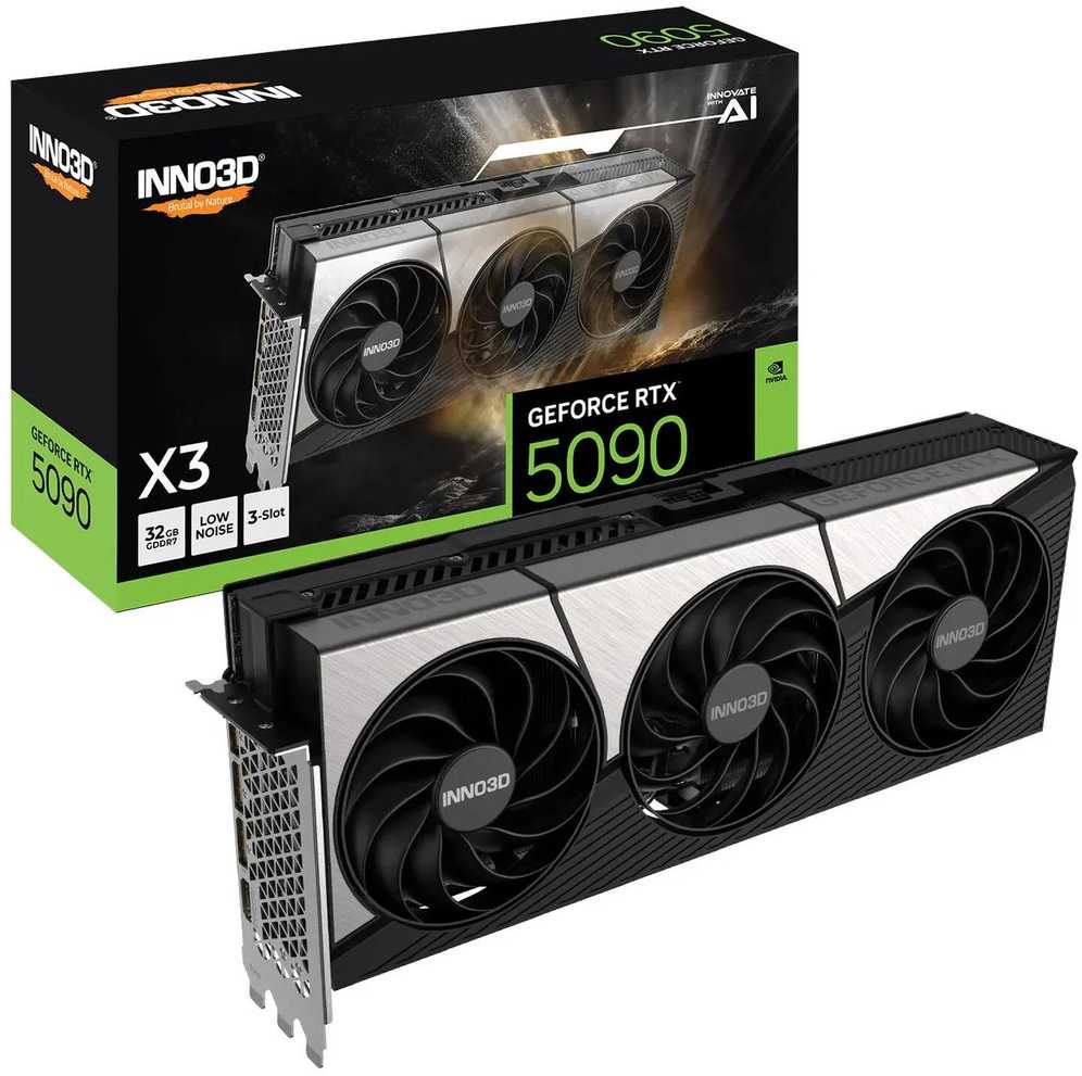 Vaizdo plokštė INNO3D GeForce RTX 5090 X3 OC NVIDIA 32 GB GDDR7
