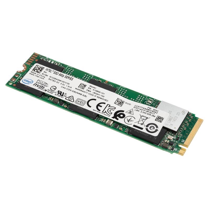 „Intel“ SSD 660p serijos (1,0 TB, M.2 80 mm PCIe 3.0 x4, 3D2, QLC) mažmeninės prekybos dėžutės vienas paketas