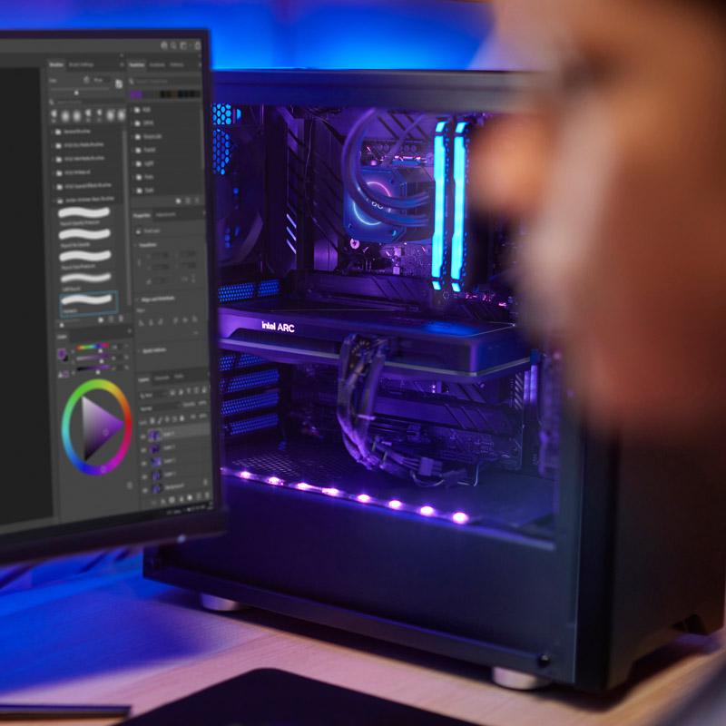 Vaizdo plokštė Intel Arc A750, 8 GB, GDDR6, 256 bit, PCIE 4.0 16x (21P02J00BA99AM3D)