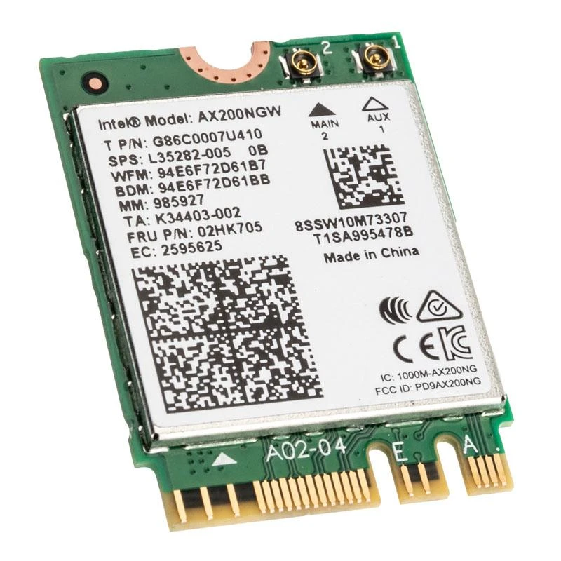 INTEL NIC WI-FI 6 AX200 2230 2x2 AX+BT No vPro