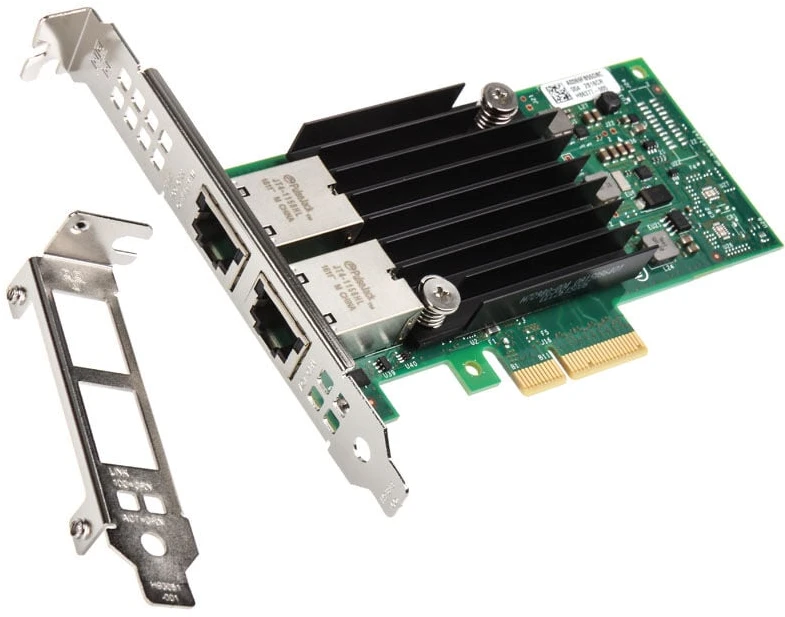 „Intel X550-T2“, 2 x 10 GBase-T, PCIe 3.0 x 4, žemo profilio – masinis