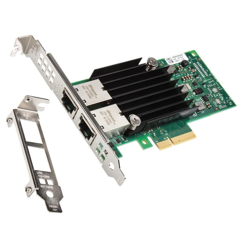 „Intel X550-T2“, 2 x 10 GBase-T, PCIe 3.0 x 4, žemo profilio – masinis