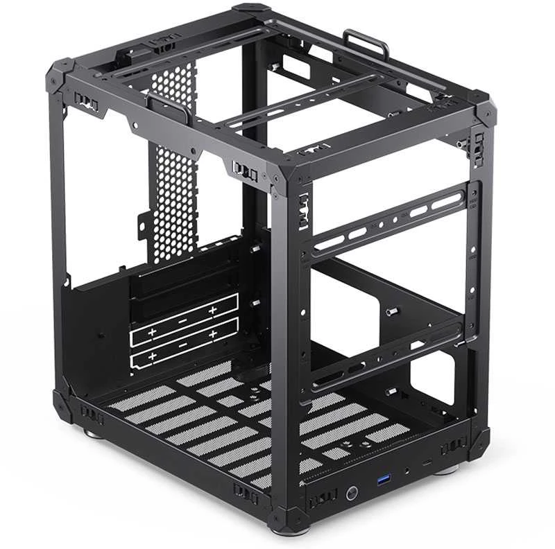 Jonsbo C6 PC-kompiuterio korpusas, Mini-Tower, Micro-ATX, mit Tragegriff – juodos spalvos