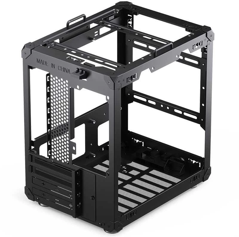Jonsbo C6 PC-kompiuterio korpusas, Mini-Tower, Micro-ATX, mit Tragegriff – juodos spalvos